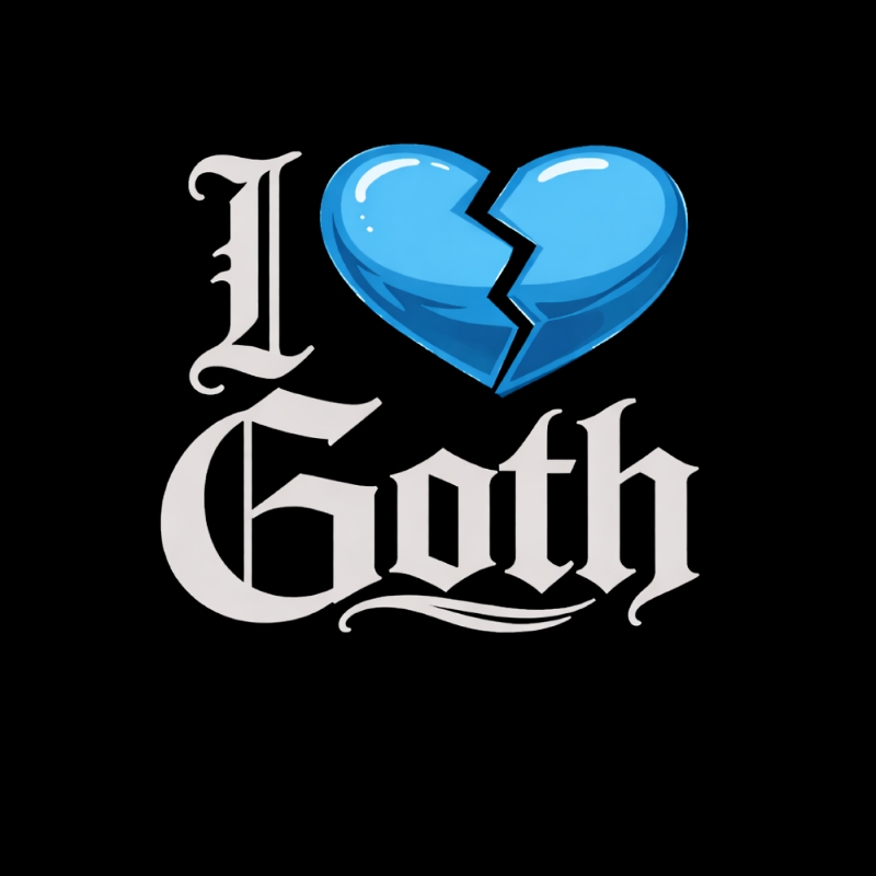 I broken heart Goth design
